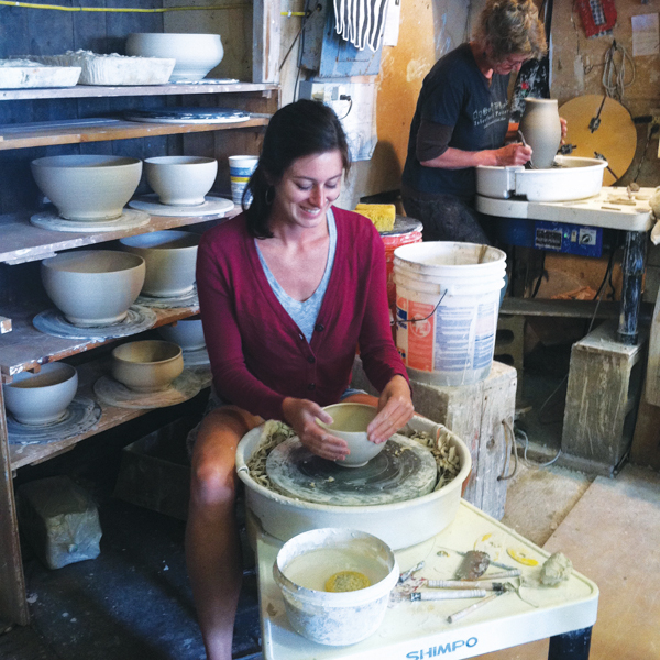 11 Elizabeth Louden working at Islesford Pottery, 2015. Photo: Sarah Louden.