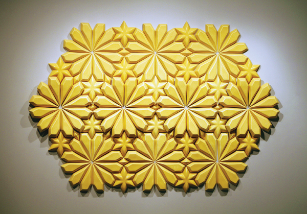 Yellow, 6 ft. (1.9 m) in length, porcelain, glaze, 2018.