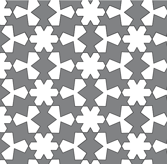 1 Create a template for tile shapes using Adobe Illustrator.