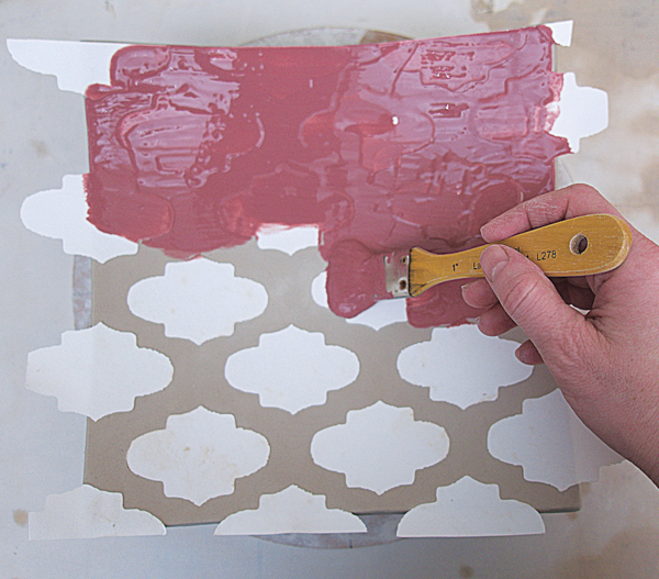 9 To use a stencil after the plate is constructed, use smaller pieces of paper.