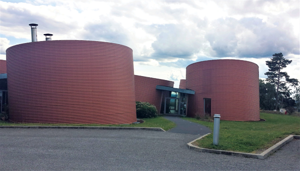 Outside view of the European Centre for Contemporary Ceramics at Le Don du Fel, France. 