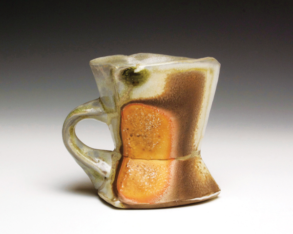 4 Mug, 4½ in. (11 cm) in height, porcelain, wood fired to cone 10, 2016