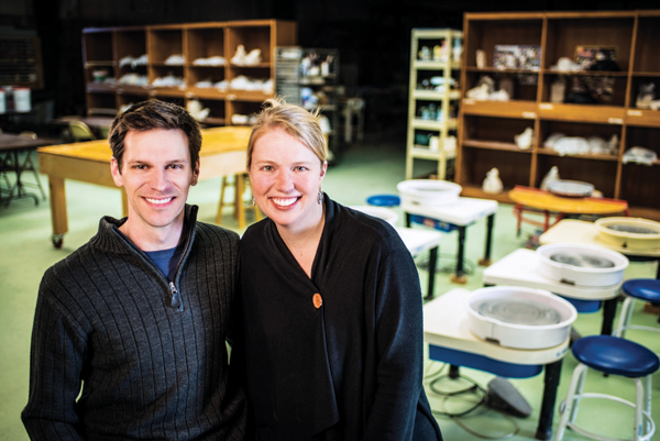 1 Joshua and Martha in their teaching studio. Photo: M Dirk McKnight.