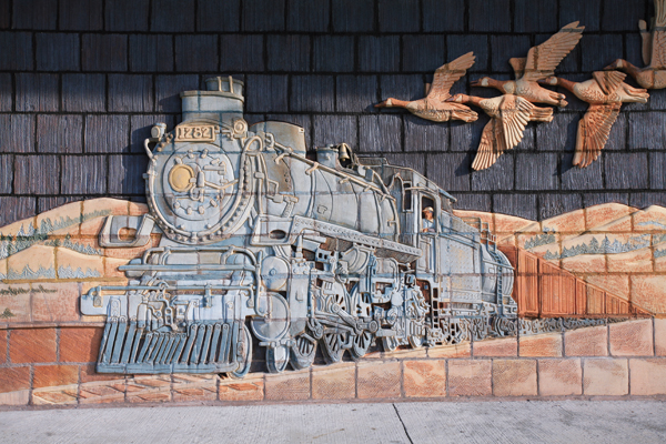 1 Mural at a water park, built and commissioned by the Wainwright, Alberta Rotary Club, 2014. 