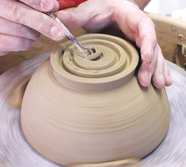 ceramic bowl with feet