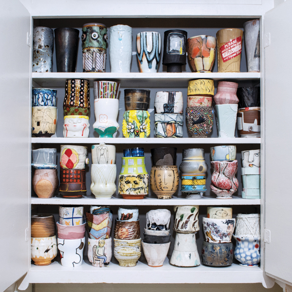 3 Culbertson’s collection of mugs, bowls, and cups from 2014 to present. 