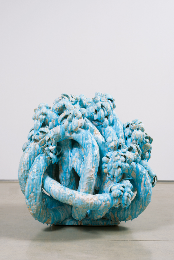 6 Matt Wedel’s Flower Tree, 3 ft. 11 in. (1.2 m) in height, fired clay, glaze, 2015. Courtesy of L.A. Louver.