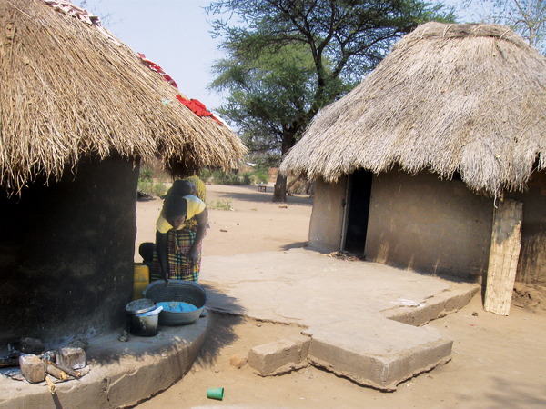 1 Eness’s hut in the village in Zambia. 