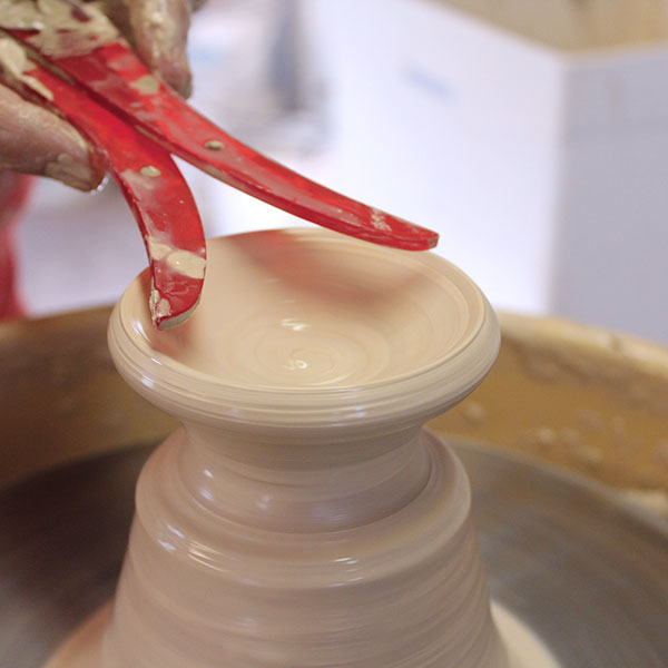  10 Use the calipers to measure the width of the bowl form.