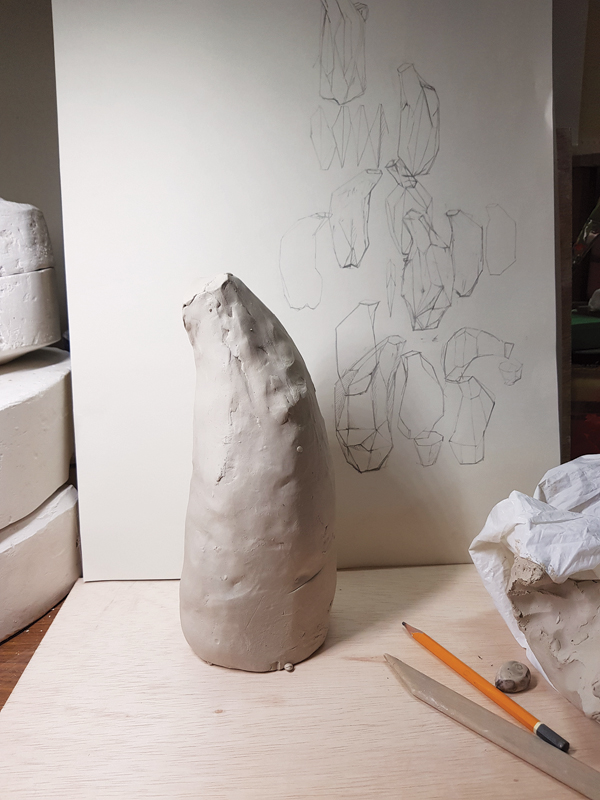 1 Sketch and form the clay blank for the prototype. 