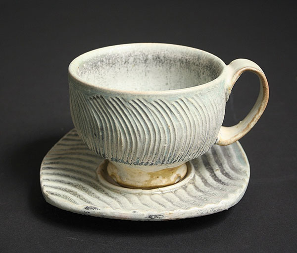 1 Rob Sutherland’s cup and saucer, stoneware, 1990s. Gift of Margaret Carney and Bill Walker. 