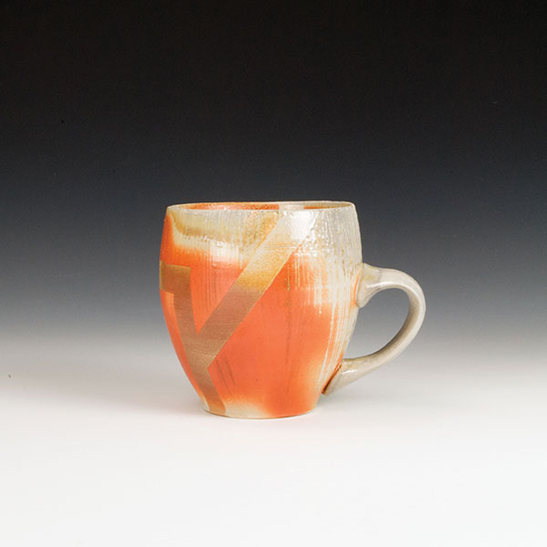 9 Jacob Meer’s mug, white stoneware, fired to cone 12 in a wood kiln.