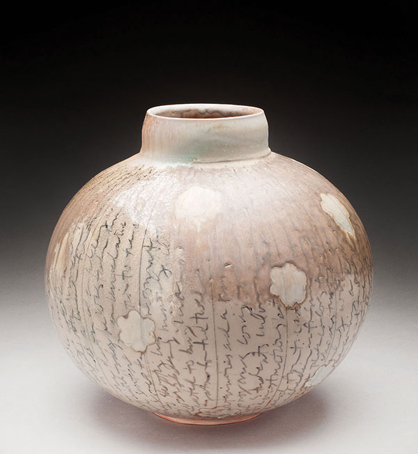 8 Maureen Mills’ Reminiscing, 11 in. (28 cm) in height, wood-fired stoneware, 2018. 