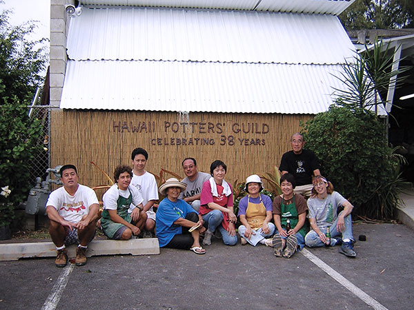 1 Members of the Hawaii Potters’ Guild in 2006. Pictured from left to right: Mike Shigeta, Eric Ikawa, Philip Kwock, Letty Geschwind, Drew Matsumoto, Etsuko Douglass, Sharon Nishi, Shelle Avecilla, Ike Ikawa, and Sidney Lynch. 