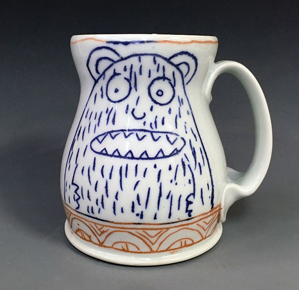 4 Jen Allen and Kurt Anderson’s Chubby Mouse Mug, 4 1/2 in. (11 cm) in height, porcelain with inlay, 2018.