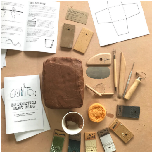 Kits include tools, templates, clay, and instructions.