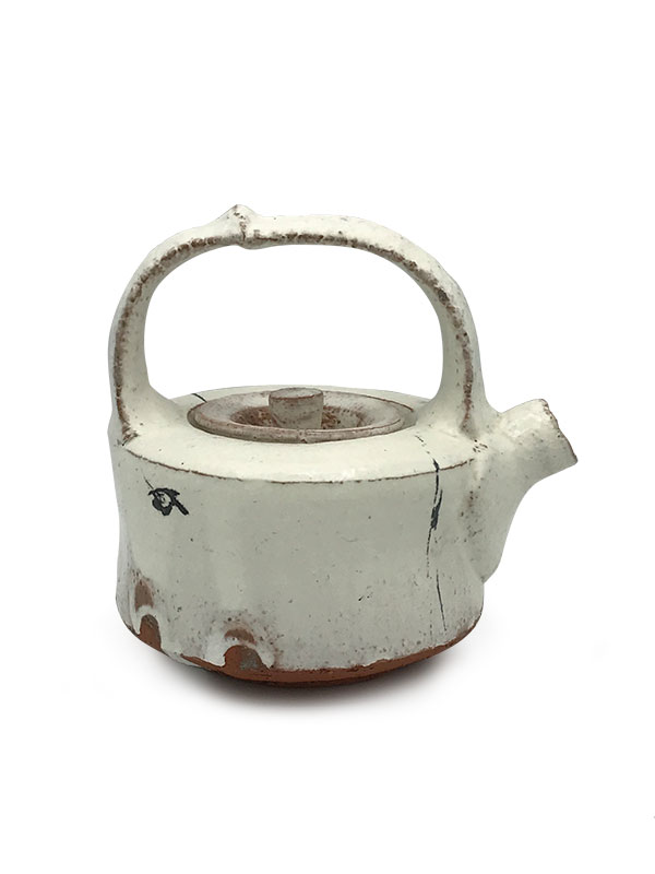 12 Scott McClellan’s terra-cotta teapot, 7 in. (18 cm) in height, wild earthenware, fired to cone 1, 2019.