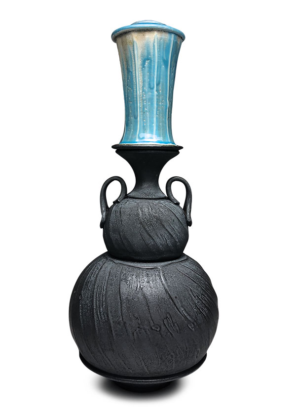 3 Antonio Martinez’ Vase #1, 22 in. (56 cm) in height, wheel-thrown stoneware, fired to cone 10 in reduction, 2020.