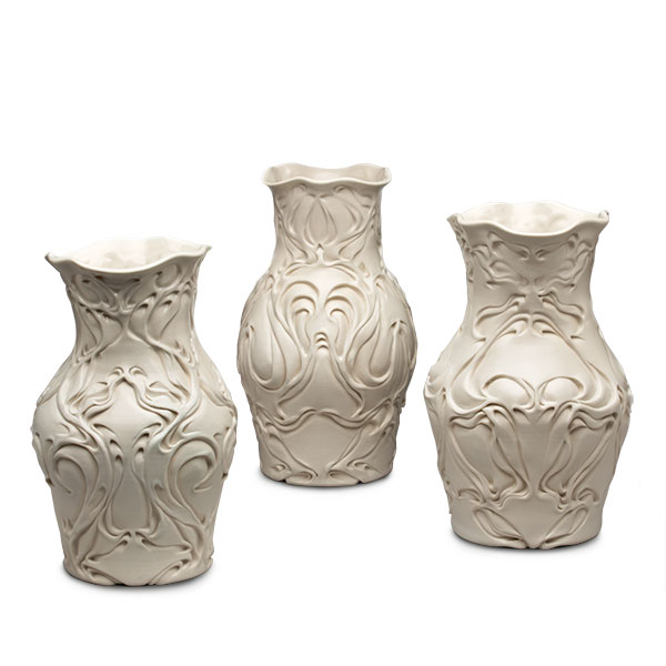 Artisan Ceramic Vase Trio