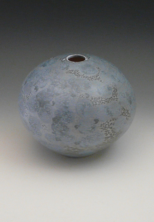 Sphere firing raku dark yellow ceramic globe Ball ceramic raku pottery