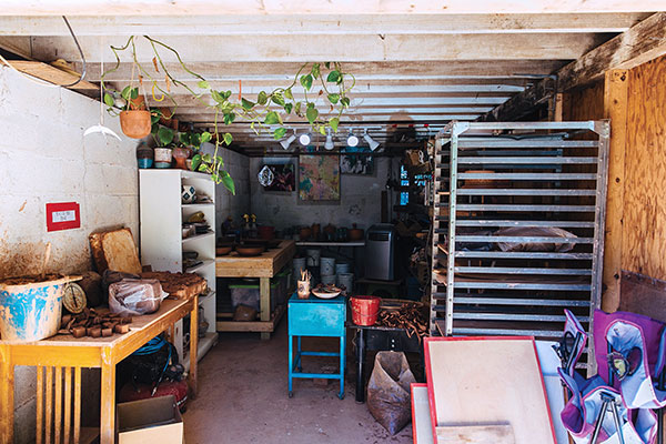 9 Osa Atoe’s garage studio in Baton Rouge, Louisiana. Photo: Reagan Labat.