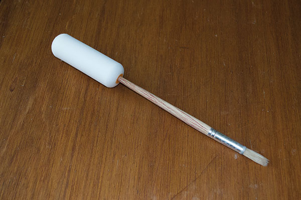 Dish sponge on a outlet stick