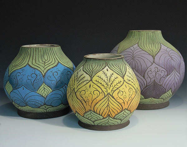 Pot-bellied Pots, by Nancy Sowder