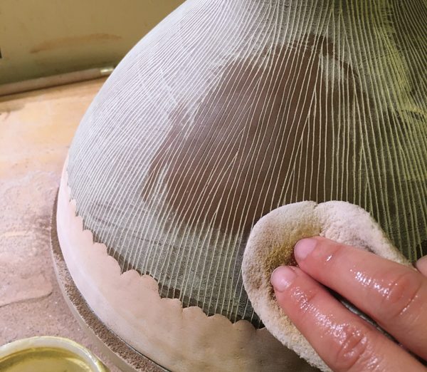 Applying Wax Resist #waxresist #glazingpottery #glazingtechnique #glaz