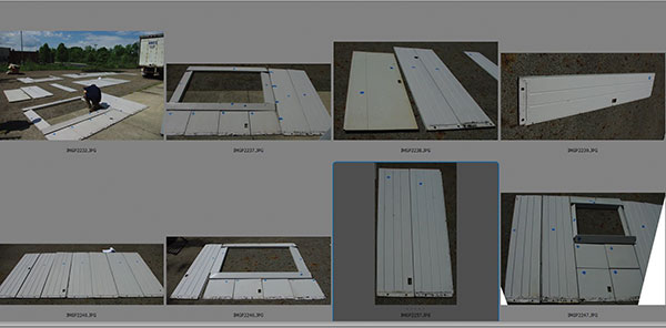 2 Lustron panels laid out after delivery to OHC. Courtesy of the Ohio History Connection.