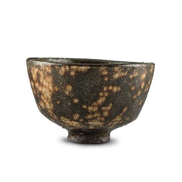 2 Bowl, 5 in. (13 cm) in width, wheel-thrown, iron-rich stoneware, kaolin slip, gas reduction fired to cone 7, 2020.