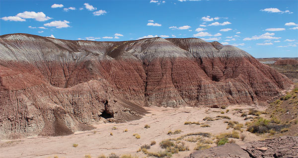 3, 4 Badlands and inspiration. 3 Blue Mesa Formation at Petrified Forest National Park.