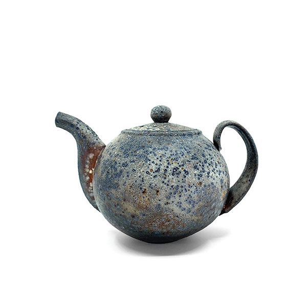 25 Teapot, 7 in. (18 cm) in length, soda-fired stoneware.