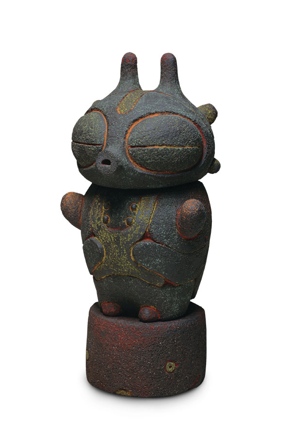 2 The Honourable Gu, 8½ in. (22 cm) in height, stoneware, pigments, glaze, fired to 2228°F (1220°C) in oxidation, 2020.