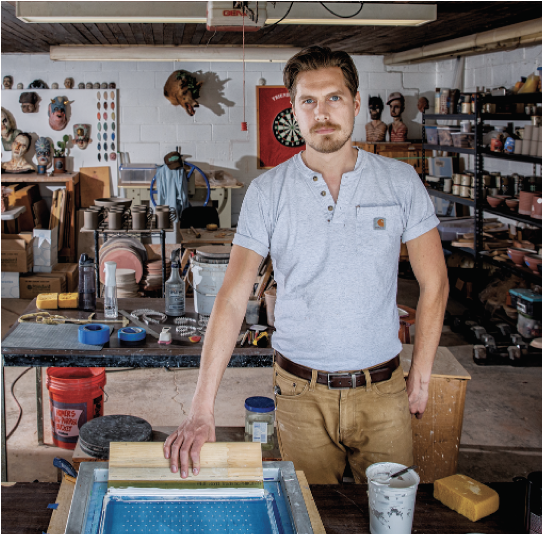 3 David Kenton Kring in his studio. Photo: Sarah Jane Webb.