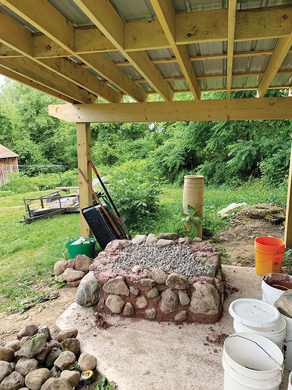 3. Fill each stone layer with crushed stone for drainage, support, and insulation.