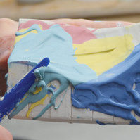 Slipcasting with Colored Clay  by Peter Pincus 