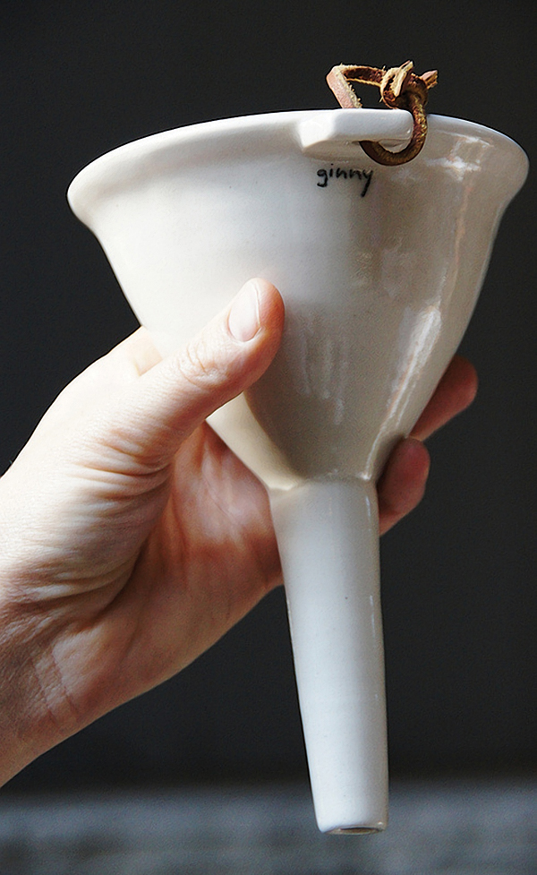 2 Ginny Sims’ porcelain funnel. Photo courtesy of Mill City Farmer’s Market.