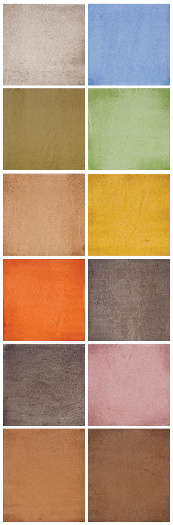 4 Clayworks: Clay plaster color options. 