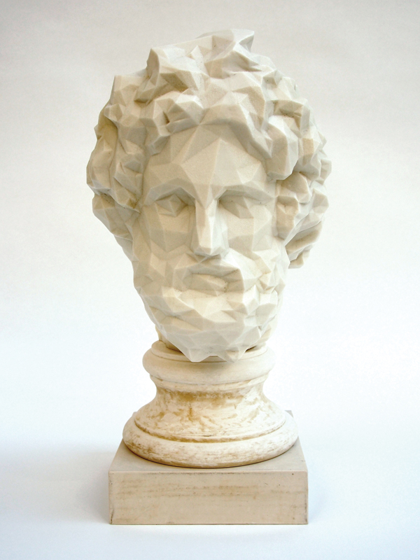 1 Zachary Eastwood-Bloom’s Fracture, 35 in. (89 cm) in height, ceramics (Parian) and alpha plaster, 2013.