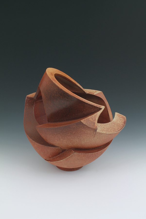 2 Amy LeFever’s Deconstructed, 8 in. (22 cm) in height, wheel-thrown and altered clay, electric fired to cone 6, 2015.