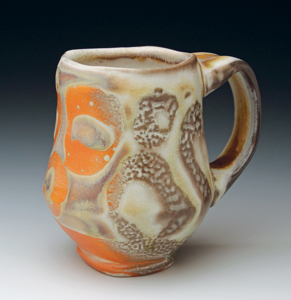 1 Lisa York’s mug with circle pattern, 5 in. (13 cm) in height, ceramic, 2014.