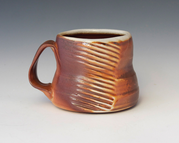 2 Ian Connors’ mug, 4 in. (10 cm) in height, wood-fired stoneware, 2014.
