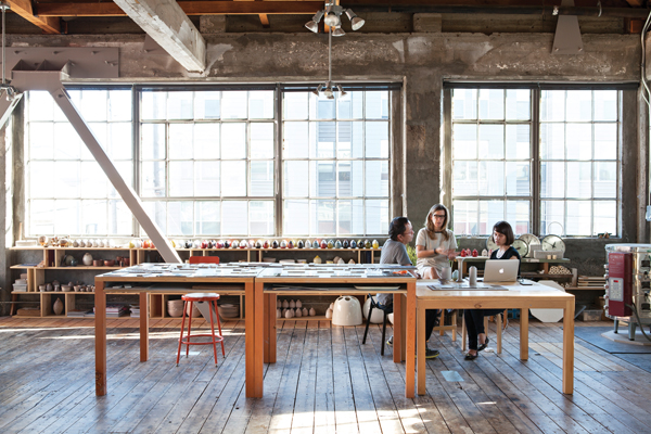 Alternate view of the workspace in the Heath Clay Studio. Photo: Mariko Reed.