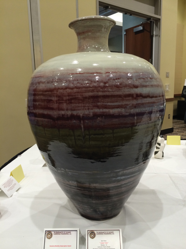 3 Large wheel-thrown jar by Ian Hine from the Eighteenth Annual National K-12 Ceramic Exhibition at the 2015 NCECA conference.