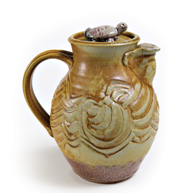 Cynthia Bringle's Pitcher, 9 in. (23 cm) in height, stoneware, salt fired to cone 10.