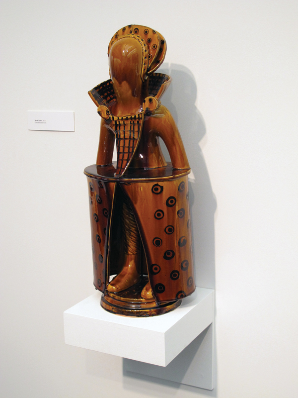 4 Mock Tudor, 27 in. (68 cm) in height, glazed earthenware, 2012.