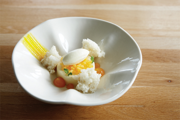 3 Fluted bowl in use at Ormeggio restaurant, Sydney, Australia.