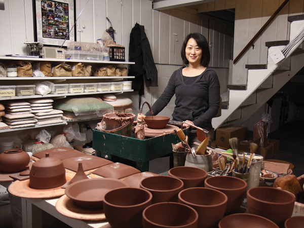 1 Rhee renovated her basement studio in 2013. The larger, brighter space now lends itself to more productivity, and is ideal for hosting an annual open studio event.