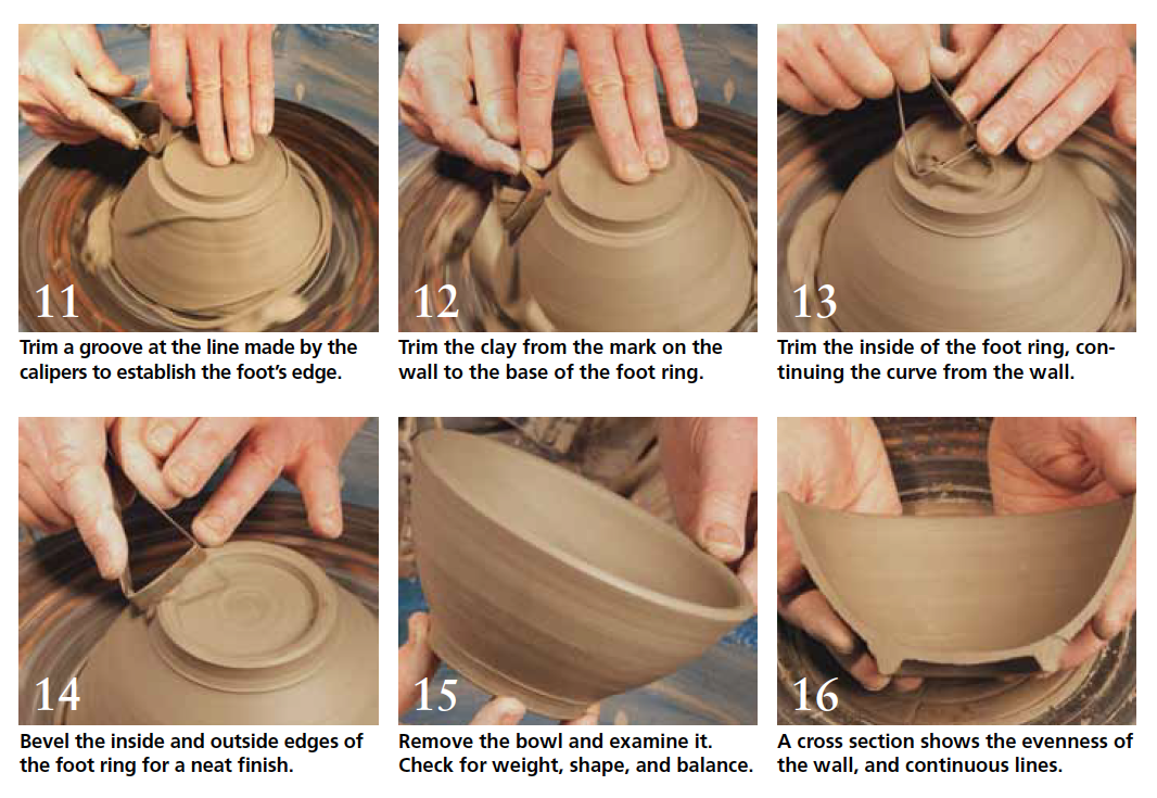 trimming pottery