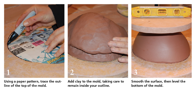 How to make clay hump molds from found forms.. 